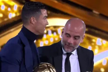 The shocking moment where Cristiano Ronaldo and Guardiola met in Soccer Awards