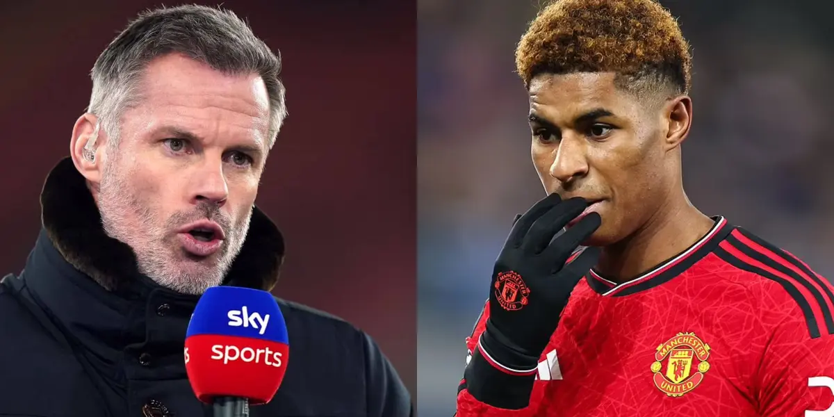 Jamie Carragher hit Marcus Rashford on Sky after the striker's party in Belfast was revealed.