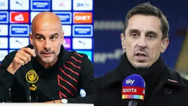 Pep Guardiola hit back Gary Neville for labeling Manchester City as a 'boring' team.